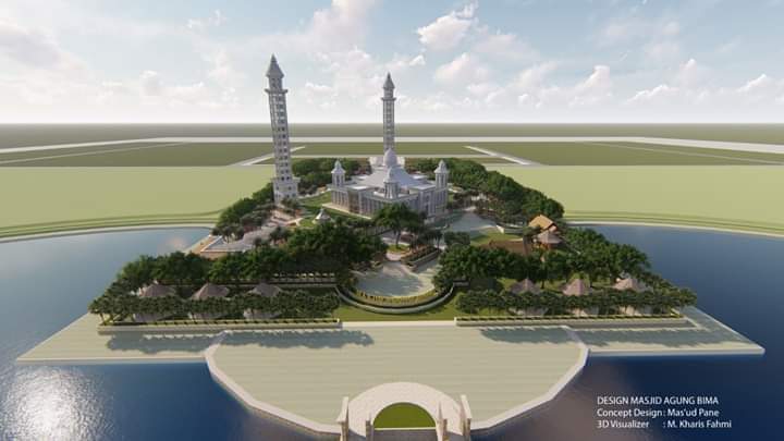 Ini Desain  Masjid  Agung  Bima yang Menangkan Sayembara 